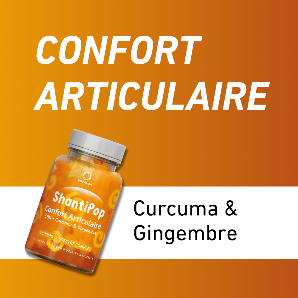 Gélules CBD liquides Confort articulaire – Curcuma & Gingembre